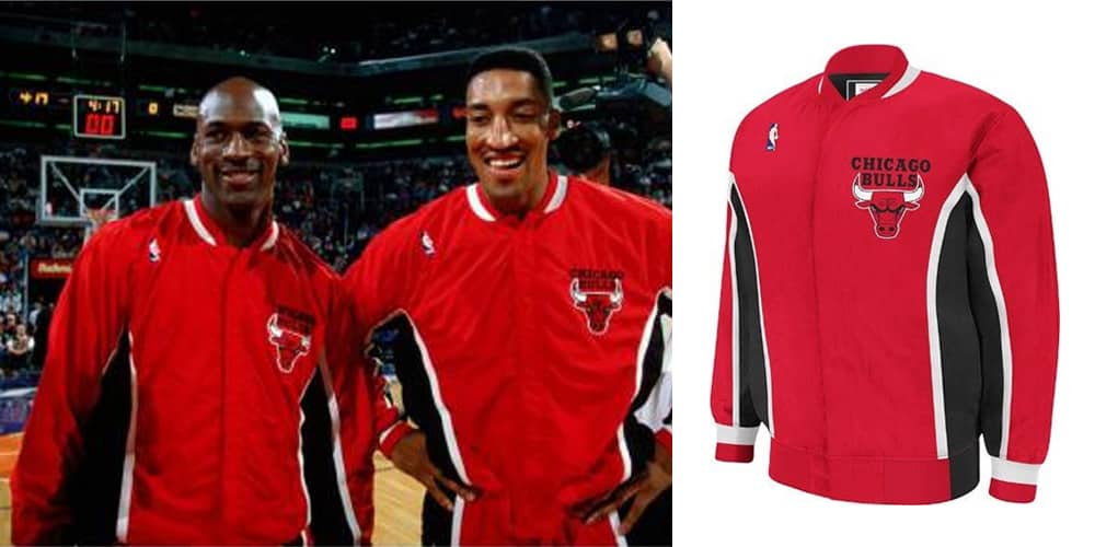 CHICAGO BULLS AUTHENTIC WARM UP JACKET RED
